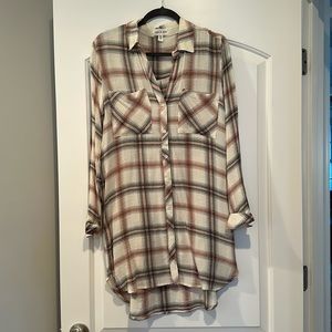 Anthropologie Cloth & Stone plaid tunic - small